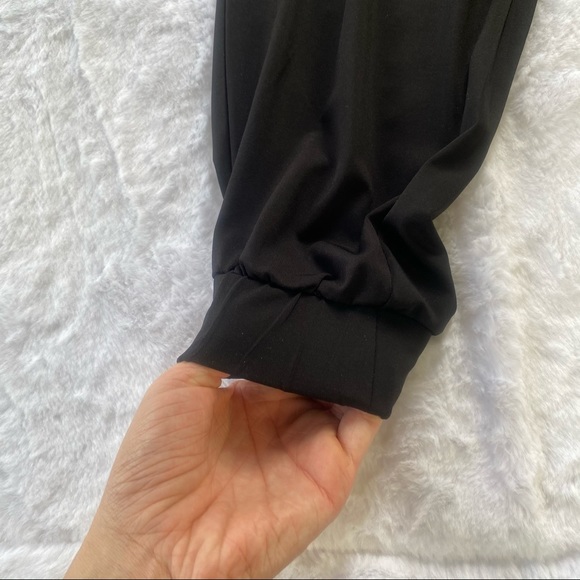 H by Halston Silky Black Loose Genie Pants Joggers - Picture 3 of 7